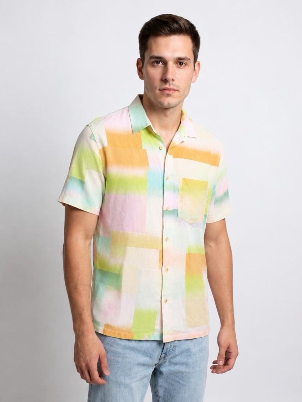 Urban Outfitters medium colorful button-down collared shirt